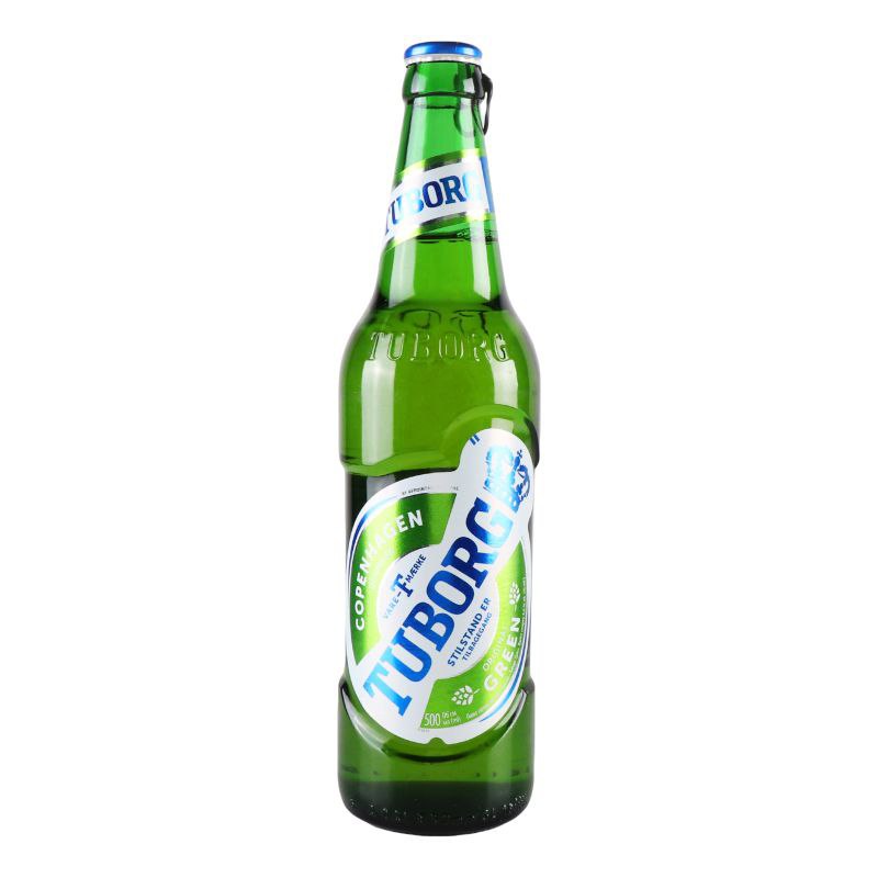 Пиво Tuborg Green світле 4.6% 0.5 л скло
